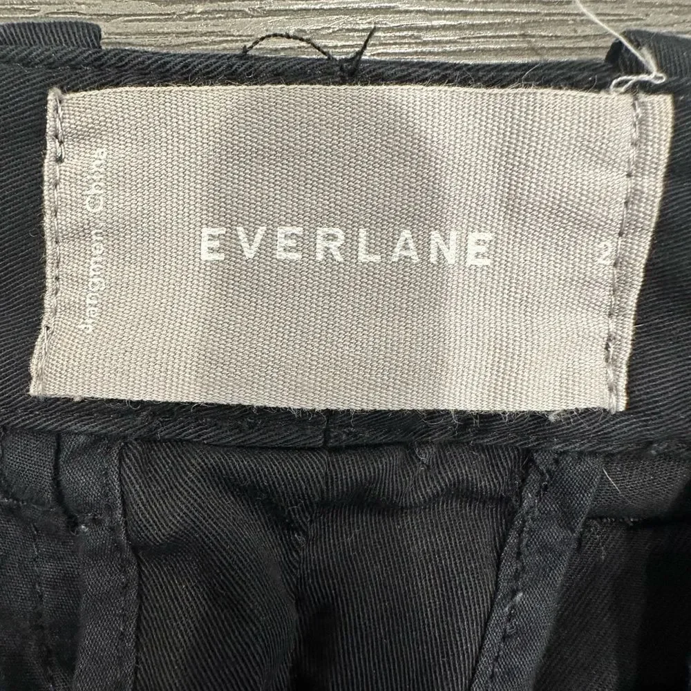 Everlane cotton barrel pants black
